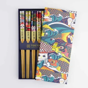 SET 5 BACCHETTE IN LEGNO FANTASIA GATT E CARPE